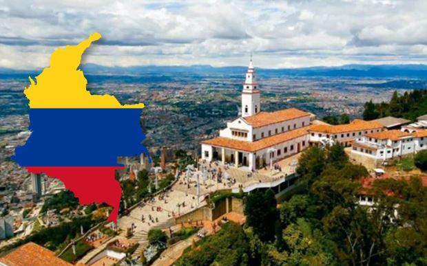 Bogota with flag